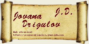 Jovana Drigulov vizit kartica